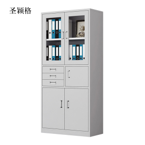圣颖格钢制文件柜档案柜财务凭证柜带锁储物柜铁皮柜书柜偏三内保文件柜