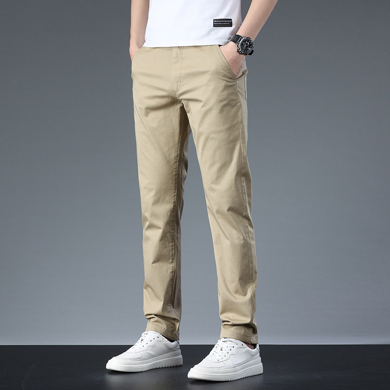 2026夏九分裤男士轻商务通勤西裤夏季简约纯色百搭修身休闲裤子男