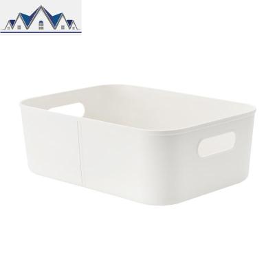 塑料桌面收纳篮卫生间浴室化妆品收纳盒零食书籍整理置物篮 三维工匠