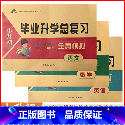 语文+数学+英语 小学升初中 [正版]2024版小升初毕业升学总复习全真模拟考试试卷真题卷精编语文数学英语人教版初一入学