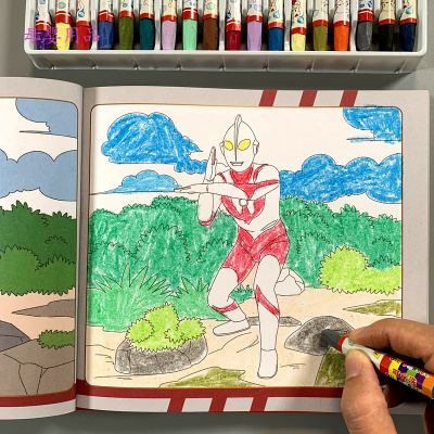 儿童画画本绘画涂色本奥特曼画画书男孩幼涂颜色本手绘涂鸦小学生图画本