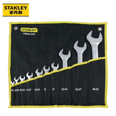 史丹利(STANLEY)两用扳手工具套装工业级双开口家用汽修呆扳手组省力维修工具组套 公制10件套装 TK904-23C