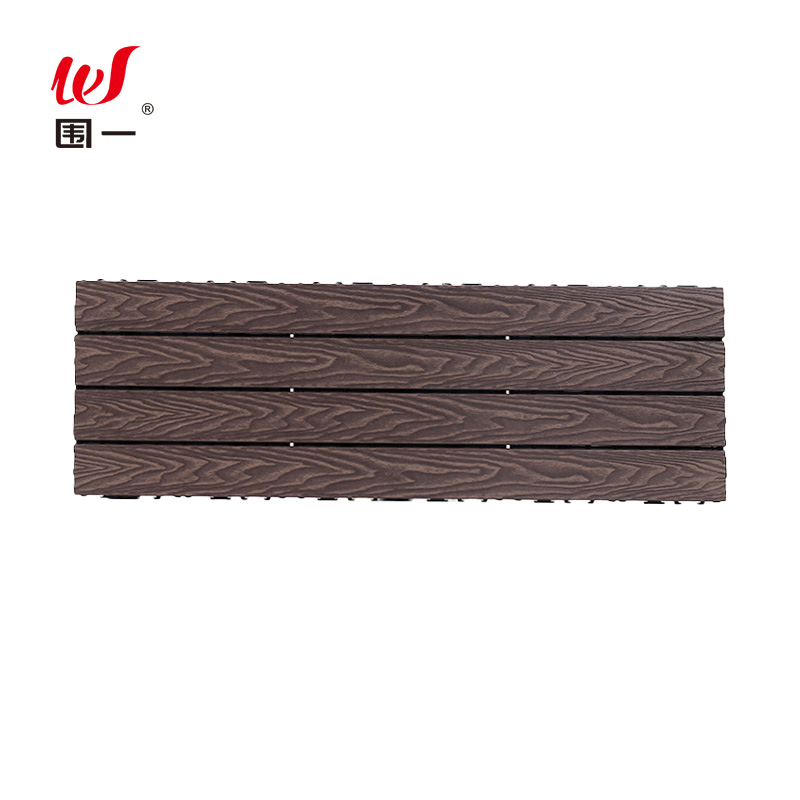 围一 塑木地板 3D雕花巧克力色-600*22MM 片