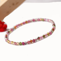 天然碧玺手链女甜美精致秀气抛光单手串颜色亮丽上手百搭夏季新品送女朋友老婆情人节七夕生日礼物