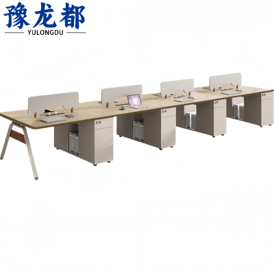 豫龙都 屏风办公桌 八人 张
