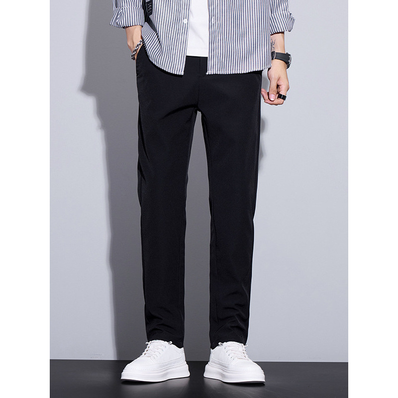 秋冬厚款小西裤男新款百搭修身弹力时尚纯色简约男款轻商务休闲裤