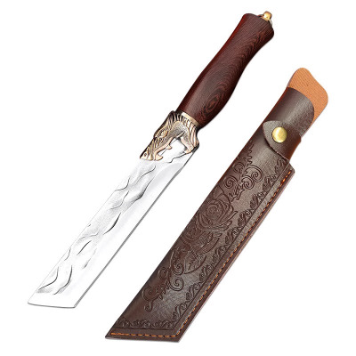 锻打户外钓鱼露营小刀切菜切肉商用割肉刀切水果刀开刃锋利X7163