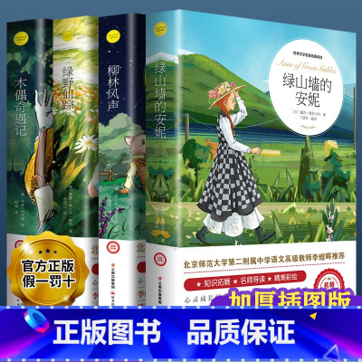 [全套4册]绿山墙的安妮+柳林风声+绿野仙踪+木偶奇遇记 [正版]柳林风声书 原版小学生课外阅读书籍三四五六年级阅读经典