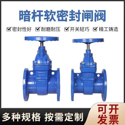 中锦科技 软密封法兰闸阀 多功能闸阀 DN100 台
