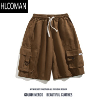 HLCOMAN日系复古工装短裤男夏季潮牌ins多口袋直筒宽松休闲五分运动中裤