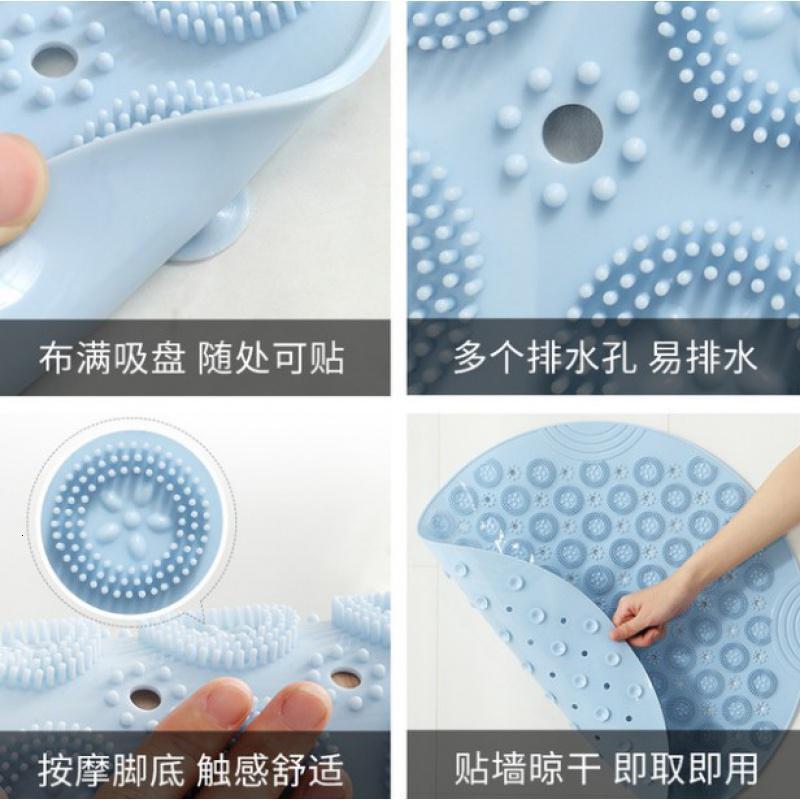 美帮汇洗澡按摩脚垫浴室防滑垫PVC洗手间圆形地毯家用疏水厕所 卫浴地垫
