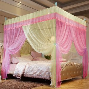 新款蚊帐家用三开门公主风1.5床1.8米1.2m双人卧室加密宫廷落地式