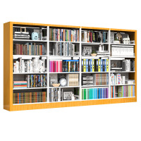 戴劲 书架学校图书馆阅览室书籍架落地资料档案架红色黄色 双面一列三