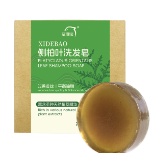 洗得宝 XDB-XFZ0834侧柏叶洗发皂100g手工香皂角何首乌中药护发 洗发皂
