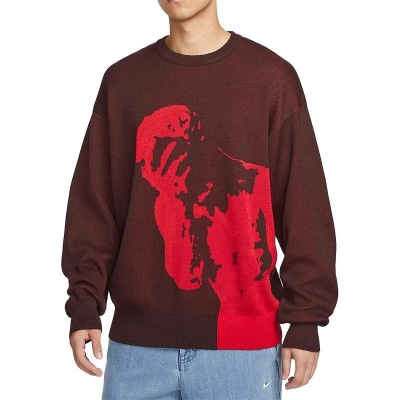 NIKE耐克运动休闲舒适针织圆领男女套头衫FN2574-227 D