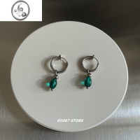 JiMi国风小众设计感玉石钛钢男耳夹款无需耳洞欧美耳环中性风格耳钉女