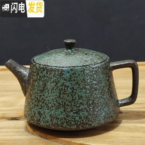 三维工匠粗陶茶壶单壶创意陶瓷家用复古鼎承泡茶器功夫茶具单个过滤泡茶壶 粗陶青瑞壶190(单壶)