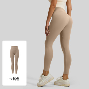 尴尬线蜜桃臀高腰提臀高弹裸感跑步健身女瑜伽裤