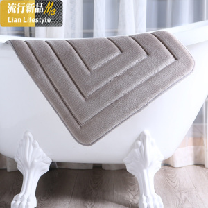 记忆棉吸水地垫浴室卫生间口防滑脚垫厨房进垫卧室地毯床边 三维工匠