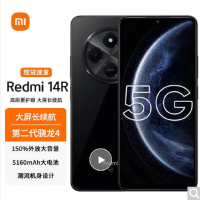 小米Redmi 14R 暗影黑 4GB+128GB 第二代骁龙4 5G芯 5000万超清影像 5160mAh长续航 智能手机 红米