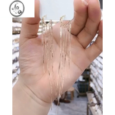 JiMi网红同款耳环2022新款潮长款气质高级感耳坠仙气森系显瘦流苏耳线