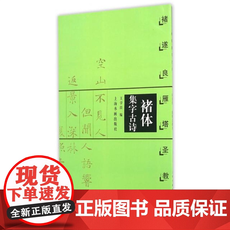 正版褚体集字古诗(褚遂良雁塔圣教序)编者:王学良9787806358856上海书画