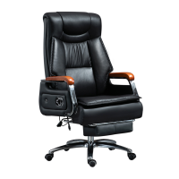 易企采 可躺老板椅 办公室电脑椅 家用办公椅子 转椅高档实木扶手大班椅 午休椅