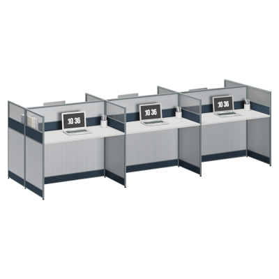 臻远ZYGW-022职员桌办公桌屏风工作卡位 对坐六人位