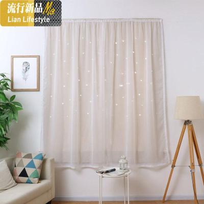 免打孔安装魔术贴粘贴式窗帘布卧室遮光网红款简易短帘出租房宿舍 三维工匠