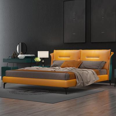 森美人北欧轻奢床现代简约大气双人床1.8米皮床床主卧婚床