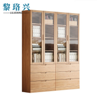 黎珞兴储物柜1.6米四门(带六抽屉)台