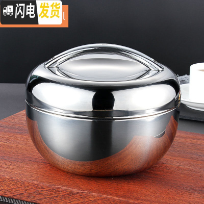 三维工匠保温饭盒不锈钢学生便当盒上班族便携带盖碗1人双层饭缸儿童餐盒 1.3/加厚款约620克/男生适用
