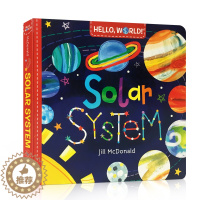 [醉染正版]你好科学小世界太阳系 Hello World Solar System英文原版绘本 纸板书 幼儿英语启蒙图