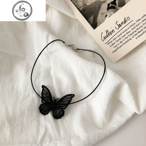 @太美饰品 韩版个红蕾丝蝴蝶项链女简约短款choker项圈锁骨链 JiMi 蕾丝蝴蝶下单就送小礼品