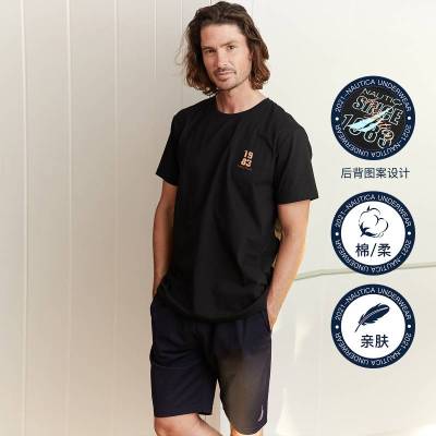 诺帝卡/NauticaUnderwear男士夏季短袖体恤短裤五分裤套装