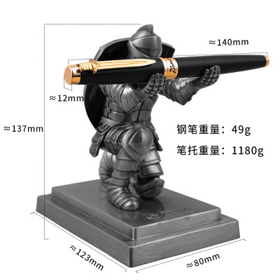 毕加索(PIMIO)钢笔高端骑士成人书写练字笔套盒T18金色