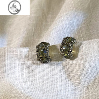 JiMi法式复古C型耳环2023年新款潮轻奢高级感耳钉时尚个性耳饰女秋冬