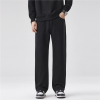 秋冬牛仔裤新款美式潮牌宽松直筒水洗男士休闲加绒百搭阔腿裤