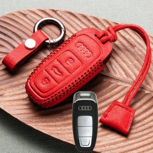 [补贴10%]小怪兽奥迪A6L钥匙套Q5L真皮Q7钥匙包Q3 A4L Q2 A8L专用汽车个性汽车钥匙包