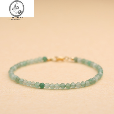 JiMi普陀山东陵玉手链女3mm圆珠极细水晶手串复古风女友闺蜜礼物