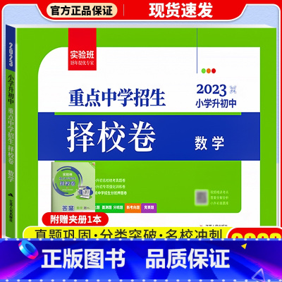 数学 小学升初中 [正版]2023新版春雨实验班小升初重点中学招生择校卷语数英人教版小学毕业升初中总复习教辅资料测试卷全