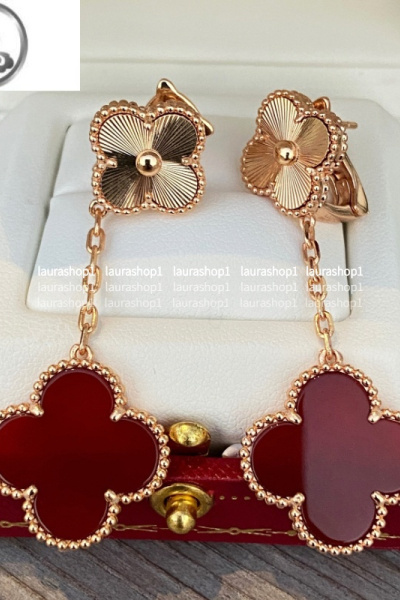 JiMi高级珠宝定制新娘敬酒服耳环配饰配婚纱红色玉髓流苏夸张高级感