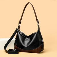 包包女包新款时尚大气妈妈包斜挎包女撞色单肩包女