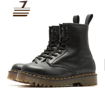 尗卡新款软皮厚底8孔1460马丁靴短靴女系带鞋女士靴子