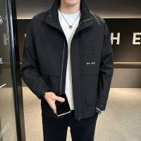 翻领外套男士春秋季新款潮牌高级感男款痞帅工装夹克上衣时尚
