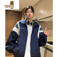 YANXUcityboy外套男秋季新款撞色痞帅休闲夹克港风青少年情侣宽松上衣