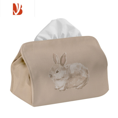 三维工匠茶杯兔奶油风兔子纸巾盒高级感家用客厅卧室桌面装饰创意可爱抽纸 纸巾盒小号-茶杯兔05