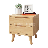 鑫星奈XXN4030702实木床头柜简约床边柜子收纳柜储物柜 斜脚双抽款