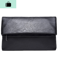 韩版潮男手拿包 男士折叠手抓包 潮流手拿包男休闲商务手包IPAD包NEW LAKE 黑色