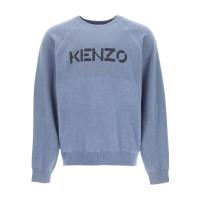 高田贤三(Kenzo)纯棉圆领徽标装饰运动卫衣男百搭休闲长袖套头衫